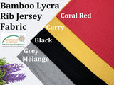 Bamboo Lycra Rib Jersey Fabric - G.k Fashion Fabrics