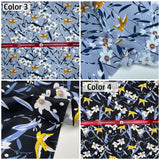 Birds in the nature design 100% Cotton Poplin Digital Print -8043 - G.k Fashion Fabrics cotton poplin