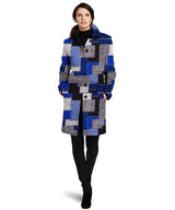 Boiled Wool Jacquard Melton Printed Patch Design Fabric - G.k Fashion Fabrics fabric