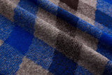 Boiled Wool Plaid Diagonal Pattern Fabric / Made by Merino Wool - G.k Fashion Fabrics fabric