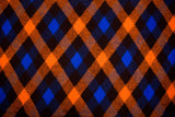 Boiled Wool Plaid Diagonal Pattern Fabric / Made by Merino Wool - G.k Fashion Fabrics Red + Grey Shades / Price per Half Yard fabric