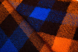 Boiled Wool Plaid Diagonal Pattern Fabric / Made by Merino Wool - G.k Fashion Fabrics fabric