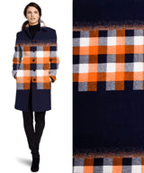 Boiled Wool Plaid Fabric Premium Designer Made - G.k Fashion Fabrics fabric