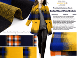 Boiled Wool Plaid Fabric Premium Designer Made - G.k Fashion Fabrics