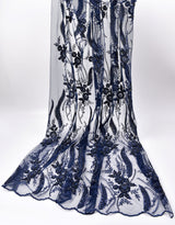 Bridal Wear Beaute Interirieure- GK 6648/22 - BTK - 202207-2 - G.k Fashion Fabrics Navy - 6 / Price per Half Yard mesh