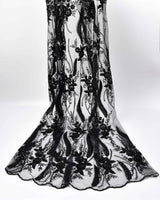 Bridal Wear Beaute Interirieure- GK 6648/22 - BTK - 202207-2 - G.k Fashion Fabrics Black - 7 / Price per Half Yard mesh