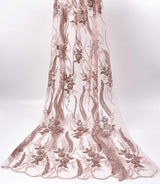 Bridal Wear Beaute Interirieure- GK 6648/22 - BTK - 202207-2 - G.k Fashion Fabrics Rose Gold - 5 / Price per Half Yard mesh