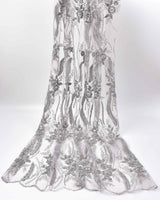 Bridal Wear Beaute Interirieure- GK 6648/22 - BTK - 202207-2 - G.k Fashion Fabrics Silver - 3 / Price per Half Yard mesh