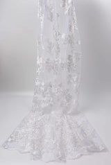 Bridal Wear Nylon Tulle Handmade Embroidery Mariee de Mode - GK 6648/22 - BTK - 20223 - G.k Fashion Fabrics mesh