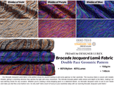 Brocade Jacquard Lamé Fabric , Double Face Geometric Pattern / Premium Designer Lurex - G.k Fashion Fabrics brocade