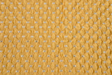 Brocade Satin Bubble Jacquard / Medallion Pattern/ Double Ply Fabric - G.k Fashion Fabrics Ochre + Gold Lurex / 10cm x 10cm swatch