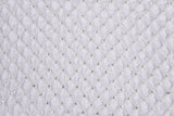 Brocade Satin Bubble Jacquard / Medallion Pattern/ Double Ply Fabric - G.k Fashion Fabrics White + Silver Lurex / 10cm x 10cm swatch