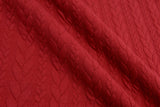 Cable Knit Jacquard Fabric / Quilted Knit Jacquard - G.k Fashion Fabrics Red - 1315 / Price per Half Yard