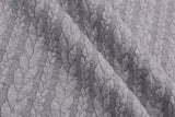 Cable Knit Jacquard Fabric / Quilted Knit Jacquard - G.k Fashion Fabrics Light Grey Mélange - 62 / Price per Half Yard
