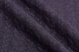 Cable Knit Jacquard Fabric / Quilted Knit Jacquard - G.k Fashion Fabrics Dark Navy Mélange - 9 / Price per Half Yard