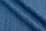 Cable Knit Jacquard Fabric / Quilted Knit Jacquard - G.k Fashion Fabrics Denim - 707 / Price per Half Yard