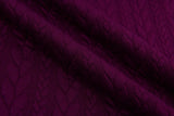 Cable Knit Jacquard Fabric / Quilted Knit Jacquard - G.k Fashion Fabrics Dark Purple - 1119 / Price per Half Yard
