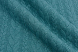 Cable Knit Jacquard Fabric / Quilted Knit Jacquard - G.k Fashion Fabrics Turquoise - 307 / Price per Half Yard