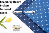 Chambray Denim Burnout Jacquard Fabric CK001 - G.k Fashion Fabrics denim