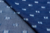 Chambray Denim Burnout Jacquard Fabric CK001 - G.k Fashion Fabrics denim