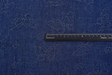Chambray Denim Butterfly Glitter TM2001 - G.k Fashion Fabrics denim