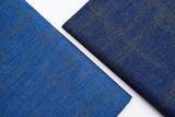 Chambray Denim Gold Plaid Glitter Fabric TM2006 - G.k Fashion Fabrics denim