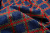 Chambray Denim Plaid Embroidery Fabric CE122 - G.k Fashion Fabrics denim
