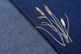 Chambray Denim Reeds Sequins Embroidery SE014 - G.k Fashion Fabrics denim