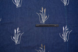 Chambray Denim Reeds Sequins Embroidery SE014 - G.k Fashion Fabrics denim