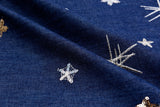 Chambray Denim Space Sequins Embroidery Fabric SE018 - G.k Fashion Fabrics denim