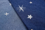 Chambray Denim Space Sequins Embroidery Fabric SE018 - G.k Fashion Fabrics denim
