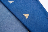 Chambray Denim Triangle Sequins SE016 - G.k Fashion Fabrics denim