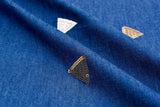 Chambray Denim Triangle Sequins SE016 - G.k Fashion Fabrics denim