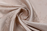 Charmeuse Stretch Satin Apricot Flower Jacquard, Soft Stretch Satin Fabric-31105 - G.k Fashion Fabrics satin