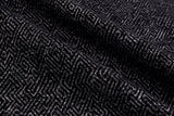 Chenille Tweed Herringbone Upholstery Fabric GK-6575/22 - G.k Fashion Fabrics Black - 27 / Price per Half Yard