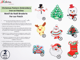 Christmas High-quality Patch (2 Pieces Pack) Sew on, Embroidered patches. - GK- 82 - G.k Fashion Fabrics