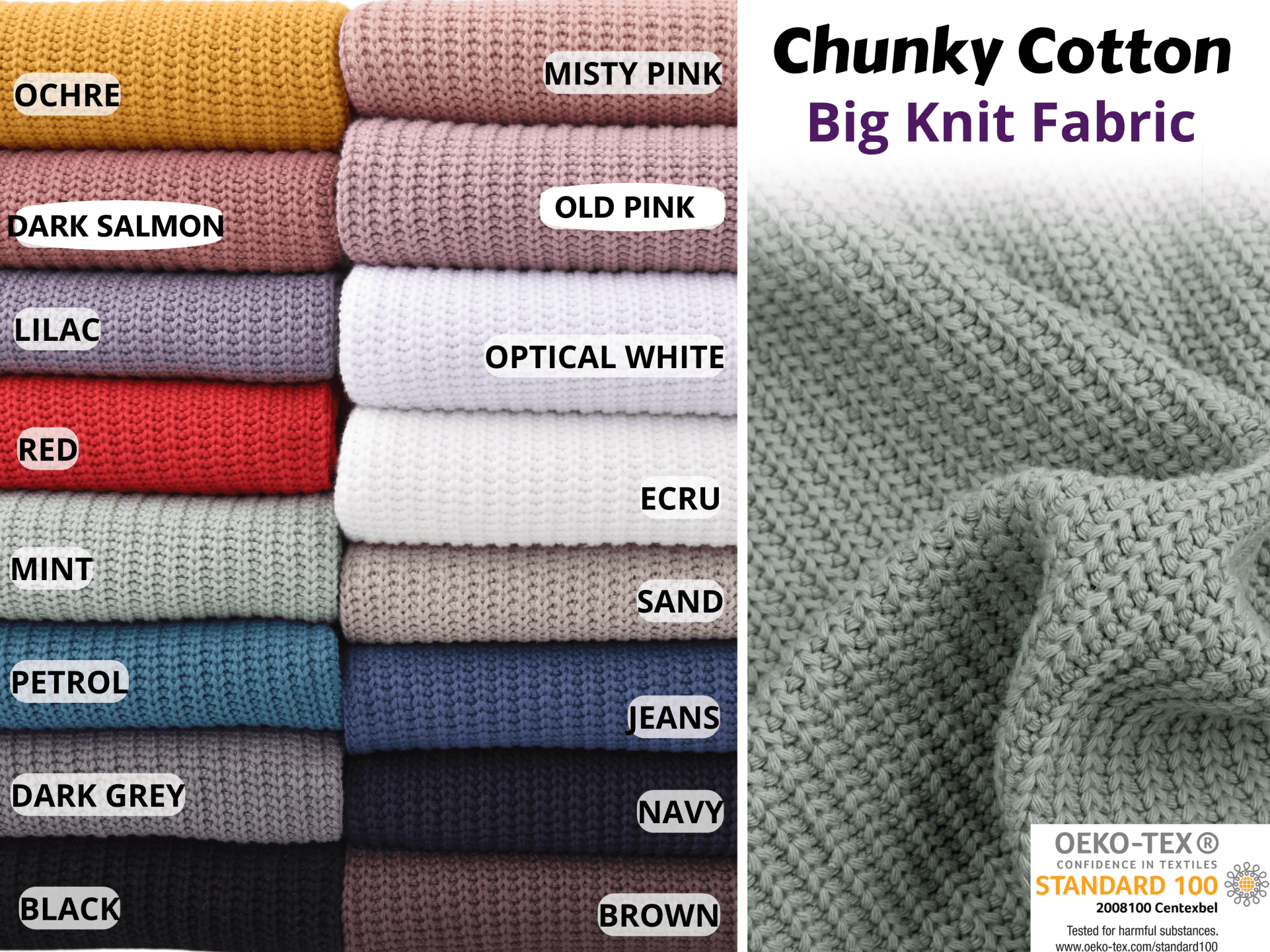 Chunky Cotton Big Knit Fabric - 6196 / 6474 – G.k Fashion Fabrics