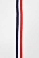 Colored Stripe Pattern Elastic Strap Band 25mm - 3 Yards Pack - G.k Fashion Fabrics Navy + White + Red Stripe / 3 Yards Pack Elastic band