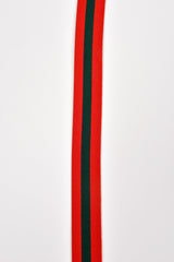 Colored Stripe Pattern Elastic Strap Band 25mm - 3 Yards Pack - G.k Fashion Fabrics Red + Green Stripe / 3 Yards Pack Elastic band