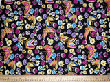 colorful Butterflies in a field 100% Cotton Poplin Digital Print -9479 - G.k Fashion Fabrics cotton poplin