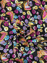 colorful Butterflies in a field 100% Cotton Poplin Digital Print -9479 - G.k Fashion Fabrics cotton poplin