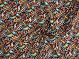 Colorful Paisley - Washed Cotton Reactive Print - 9119 - G.k Fashion Fabrics cotton poplin