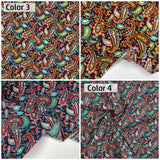 Colorful Paisley - Washed Cotton Reactive Print - 9119 - G.k Fashion Fabrics cotton poplin