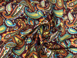 Colorful Paisley - Washed Cotton Reactive Print - 9119 - G.k Fashion Fabrics cotton poplin