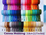Cotton Canvas Webbing 1.5" inches Wide Bag handles, bag strap for tote bag Selling by half yard - G.k Fashion Fabrics