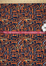 Cotton Poplin Chain Maze Print Fabric - G.k Fashion Fabrics cotton poplin