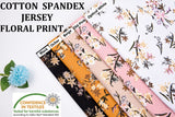 Cotton Spandex Jersey Floral Print Fabric - S1039 - G.k Fashion Fabrics jersey
