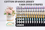 Cotton Spandex Jersey Yarn Dyed Stripes Fabric - S1038 - G.k Fashion Fabrics jersey