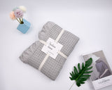 Cotton Waffle Knit Blanket - 200cmx230cm & 150cm x 200cm - G.k Fashion Fabrics Light Grey / 200cm x 230cm
