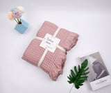 Cotton Waffle Knit Blanket - 200cmx230cm & 150cm x 200cm - G.k Fashion Fabrics Dusty Pink / 200cm x 230cm